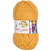 Melissa Hilo 100% Acrilico Ovillo de Lana (350m 100g x 1=50g x 2) Premium para DIY Tejer y Ganchillo- Certificado OEKO…